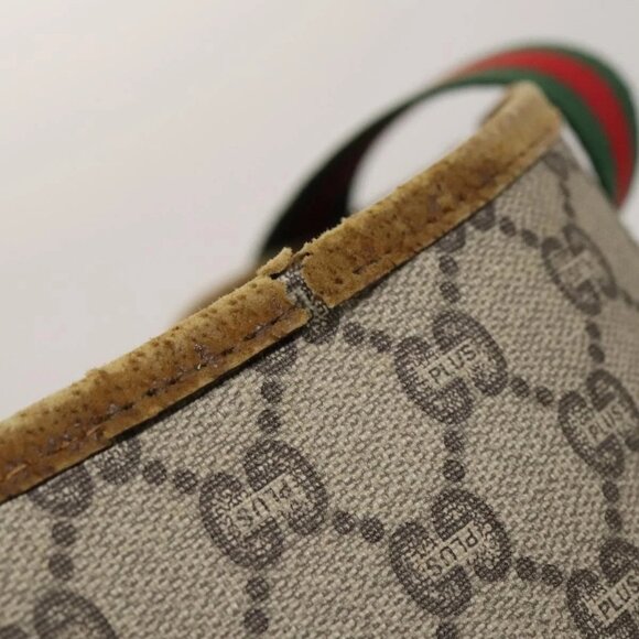 GUCCI GG Canvas GG Plus Supreme Shoulder Bag PVC 3Set Beige - Picture 10 of 15